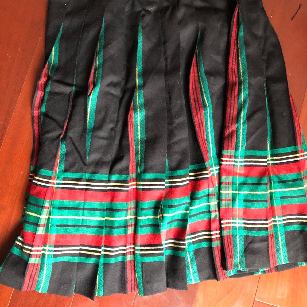 Vintage Wool Plaid Skirt